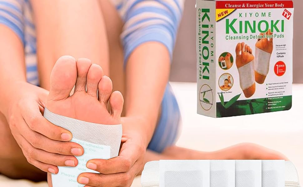 Pack of 10 Cleansing Detox Foot Pads Toxins Stress Relief , Pain Free Foot Pads
