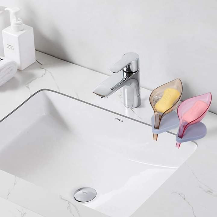 Azaadi Sale Offer 5 Pcs Leaf Shape Soap Holder with Self Draining (5 Holders)