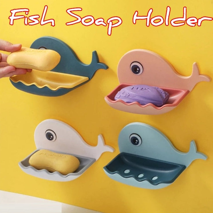 Buy 1 Get 1 Free Offer Self-Adhesive Wall Mounted Whale Soap Holder