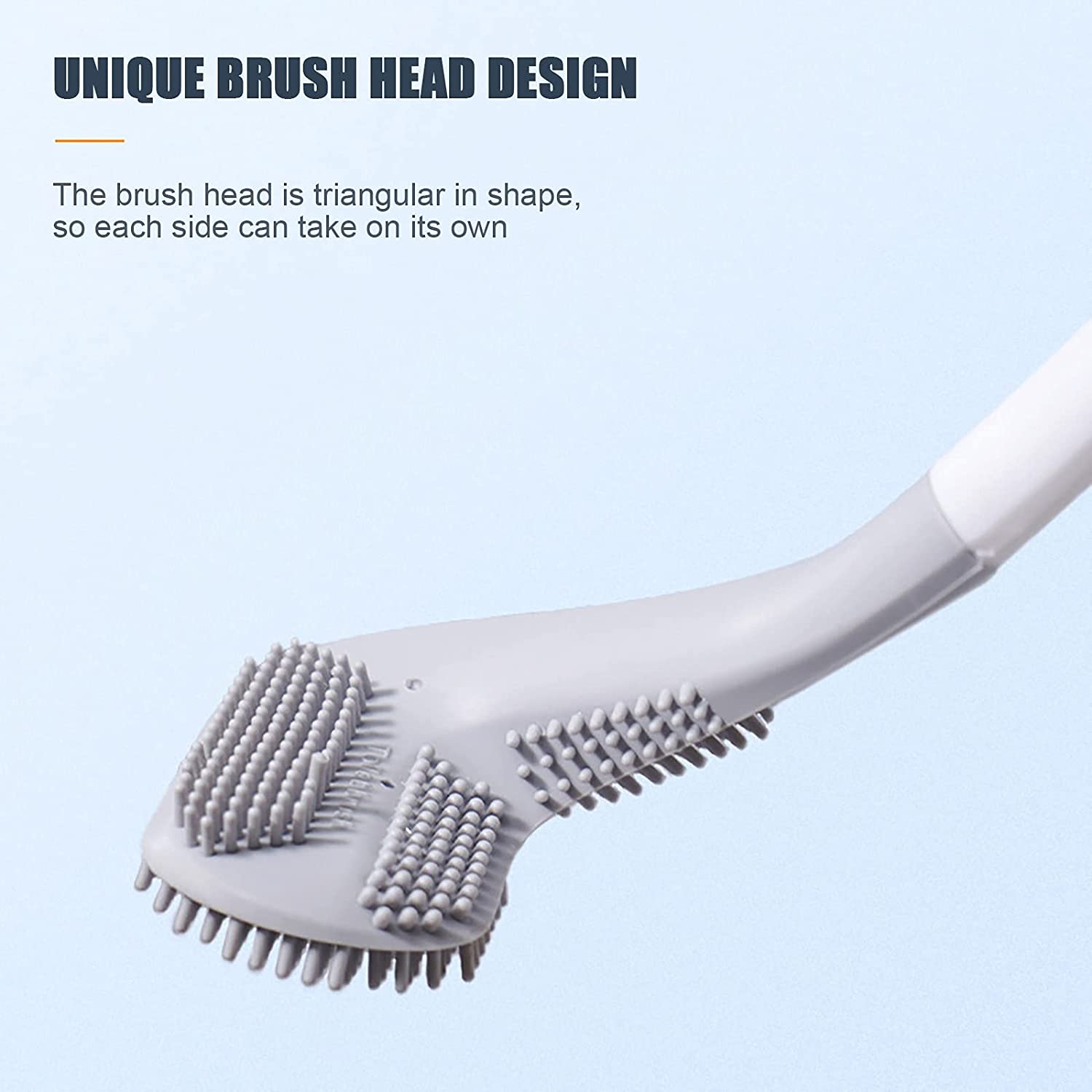 2 Golf Style Toilet Brush Bathroom Cleaning with High Quality Long Handle
