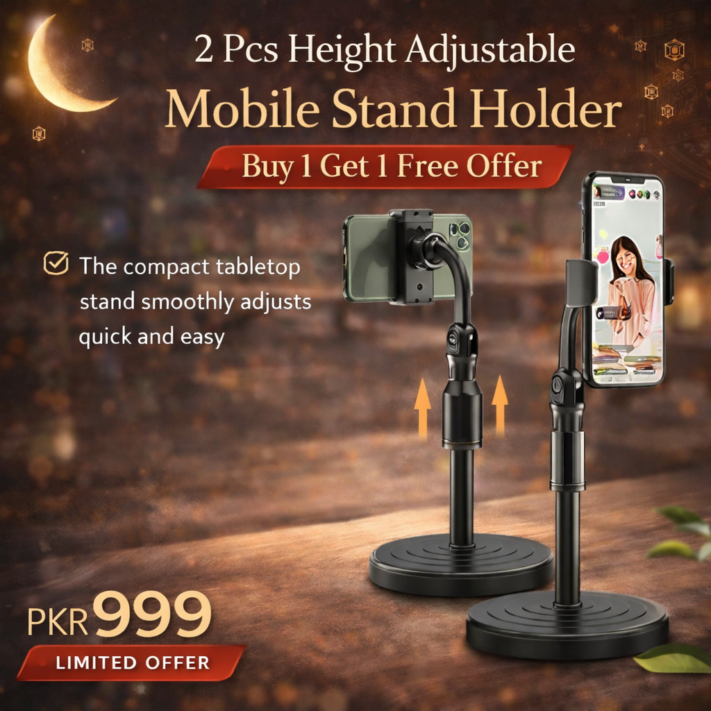 2 Pcs Height Adjustable Mobile Stand Holder Rs 999 Buy 1 Get 1 Free Offer