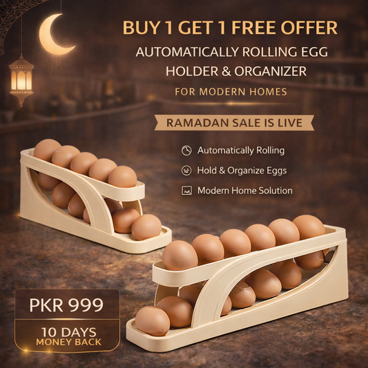 Sale Offer Egg Holder Dispensers With Automatically Rolling and Space Saving Egg Tray For Refrigerator and Kitchen