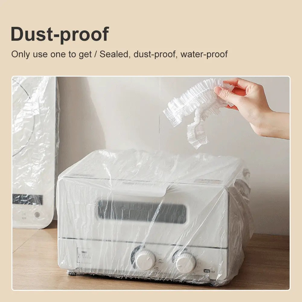 Pack of 10Pcs 120CM Furniture Plastic Cover Dust-proof Disposable For Electric Cooker Oven Electric Fan & Dinning Tables and is Stretchable