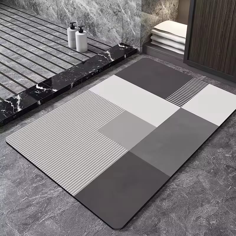Rectangle Bath Mat – Super Absorbent & Non-Slip Water Absorbent Floor Carpet