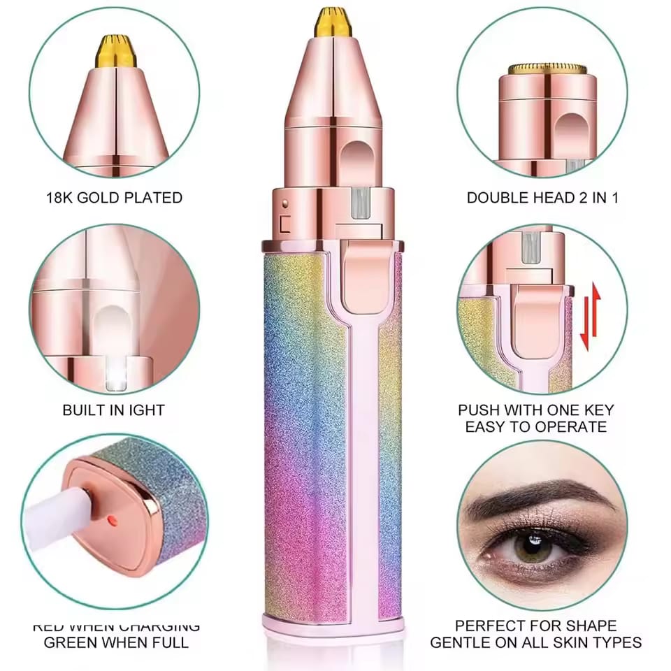 2-in-1 Facial Hair Remover & Eyebrow Trimmer