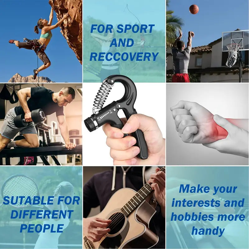 Buy 1 Get 1 Free Adjustable Hand Gripper Resistance Hand Muscle Trainer For Stronger Forearms Exerciser