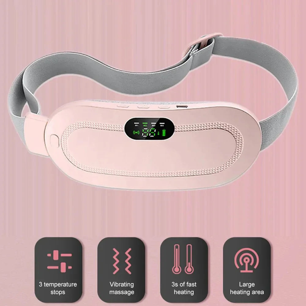 Portable Menstrual Heating Pad with 3 Heat Levels & 3 Vibration Massage Modes