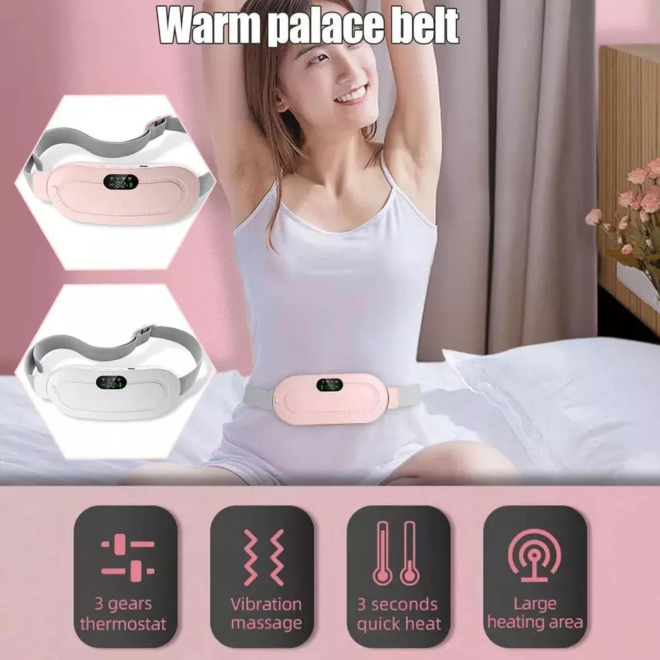 Portable Menstrual Heating Pad with 3 Heat Levels & 3 Vibration Massage Modes